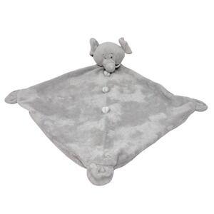 Ganz Baby Gray Elephant Square Lovey Plush Stuffed Head 18"‎ Snuggler Security